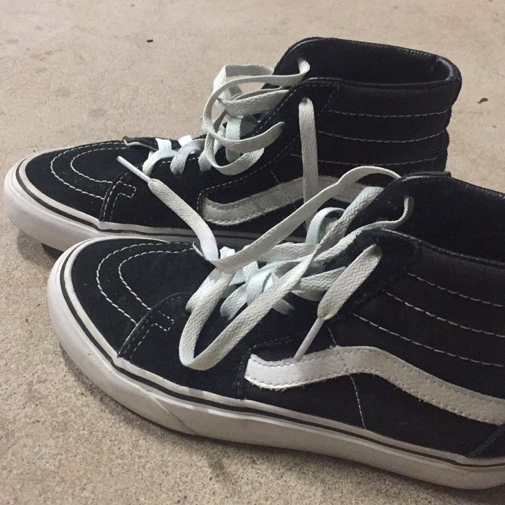 Vans black high top old school